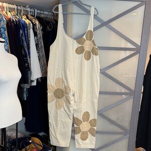 Floral Beige Jumpsuit